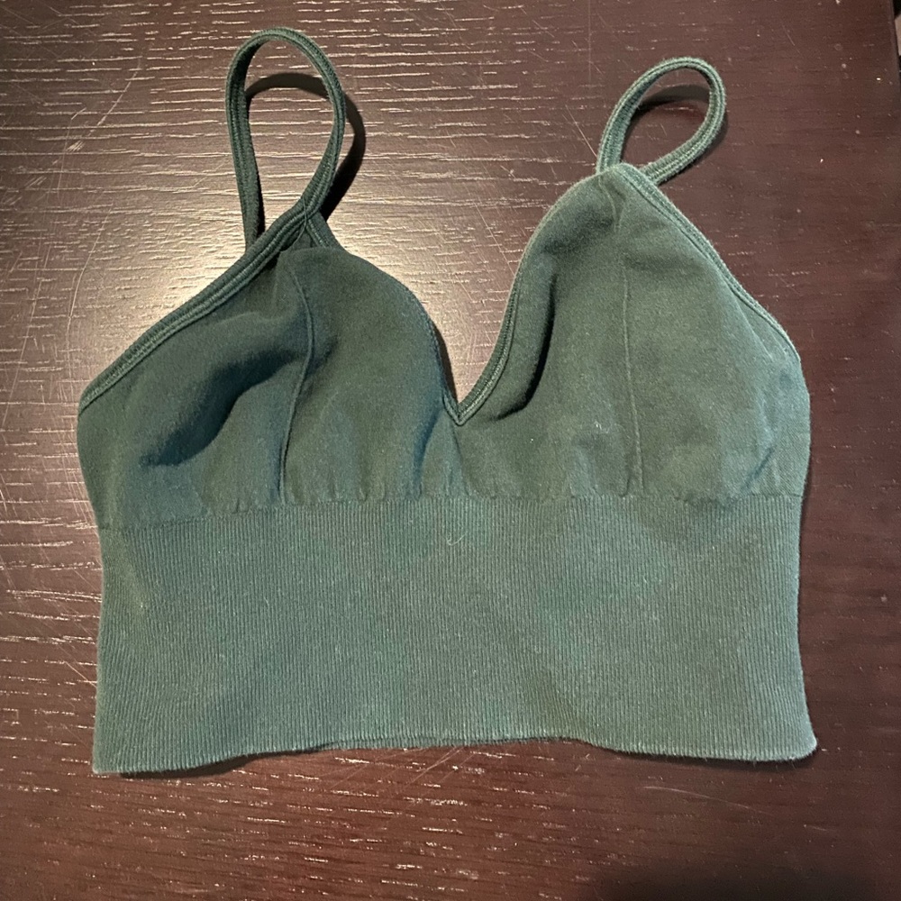 Alo Delight Bra in Hunter green